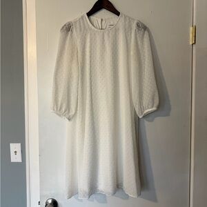 White Textured Summer Dress
